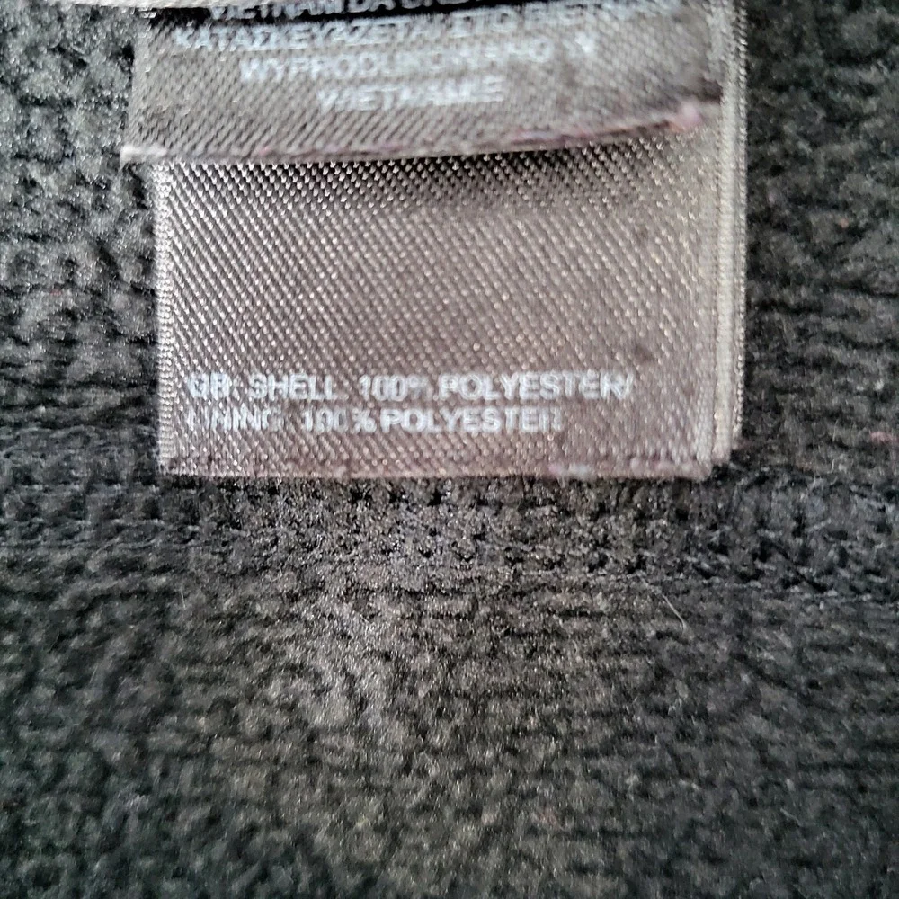 The North Face Fleece Jacket Men's XL Charcoal Gray Full Zip Logo Pocket Outdoor